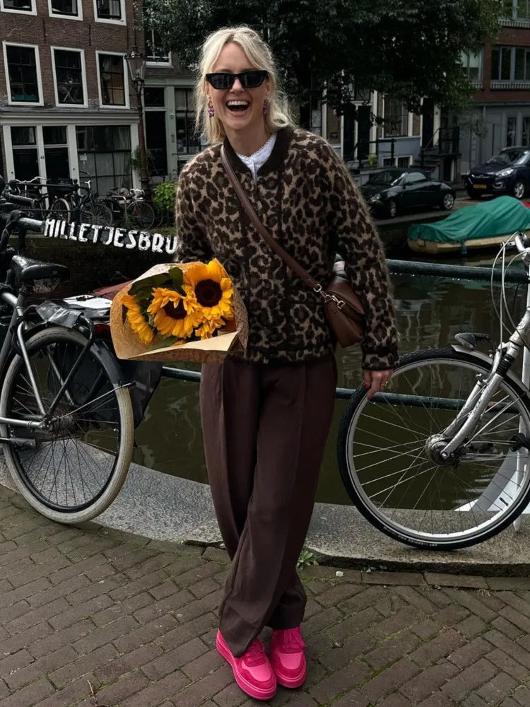 Plushify | Leopardstrikcardigan med Komfort