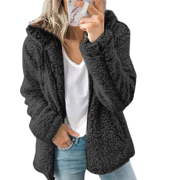Teddira | Varm Teddy Fleece Plysfrakke til Damer – Løs og Komfortabel